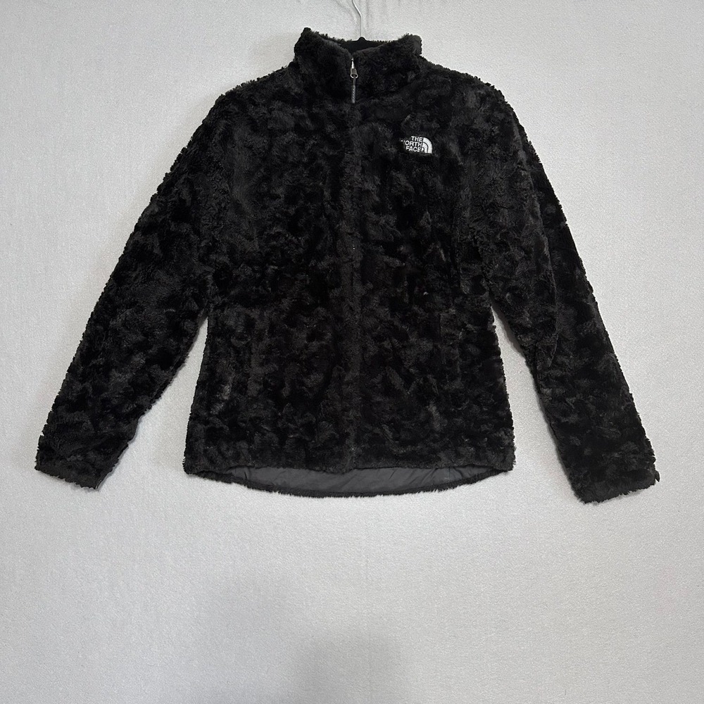 The North Face Womens Mossbud Swirl Reversible Jacket‎ Black Fleece Puffer Small